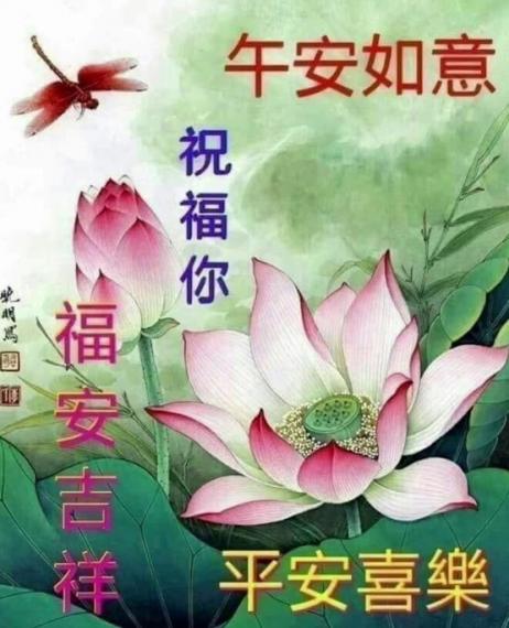 午安,
祝如意平安!...