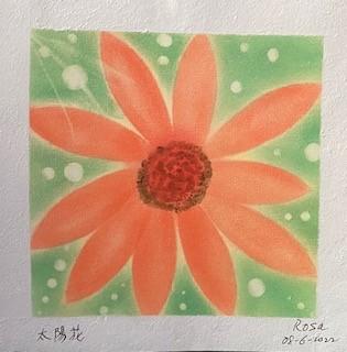 和諧粉彩

今天畫了太陽花，橙紅色花瓣似猛烈太陽。...